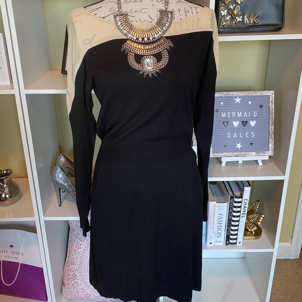 Black sweater dress